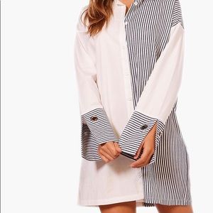 Boohoo striped shirt dress